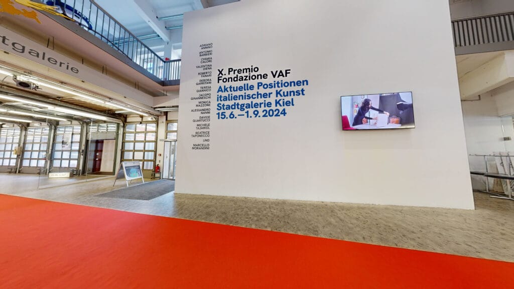 immagine tratta dal virtual tour 3D della mostra per il X premio VAF-Stiftung svoltasi a Kiel in Germania